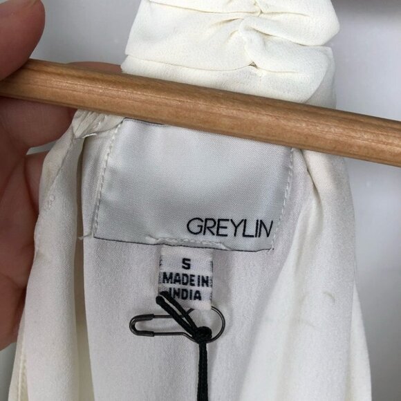 ANTHROPOLOGIE  Greylin Ivory Beaded Sheer‎ Racerback Tank Top/Cami Small - Picture 7 of 9